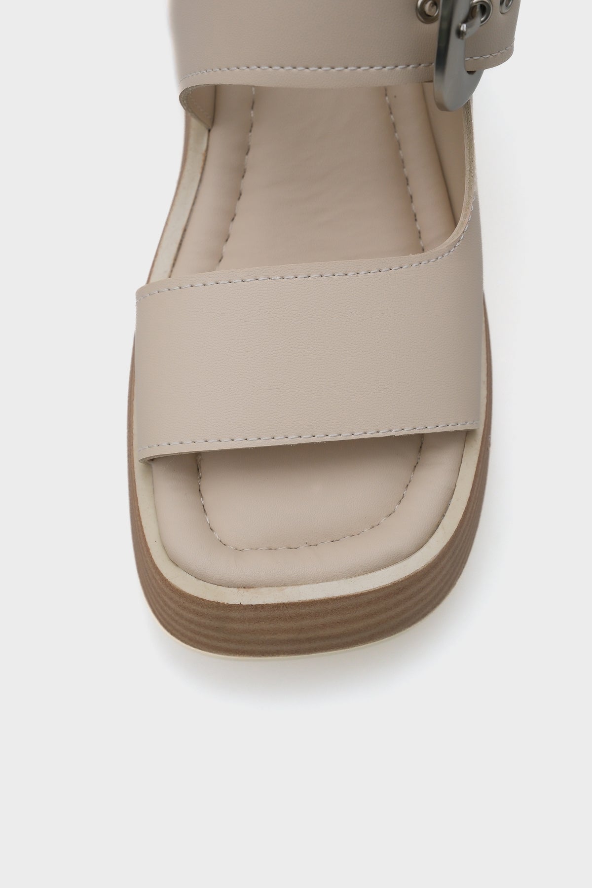 Dina Dolgu Topuklu Tek Tokalı Kadın Sandalet