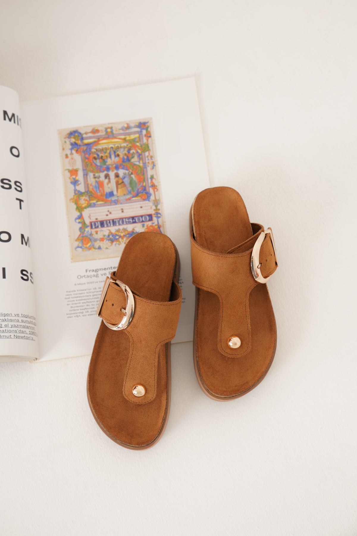 Margot Dolgu Topuklu Parmak Arası Tek Tokalı Kadın Konfor Terlik