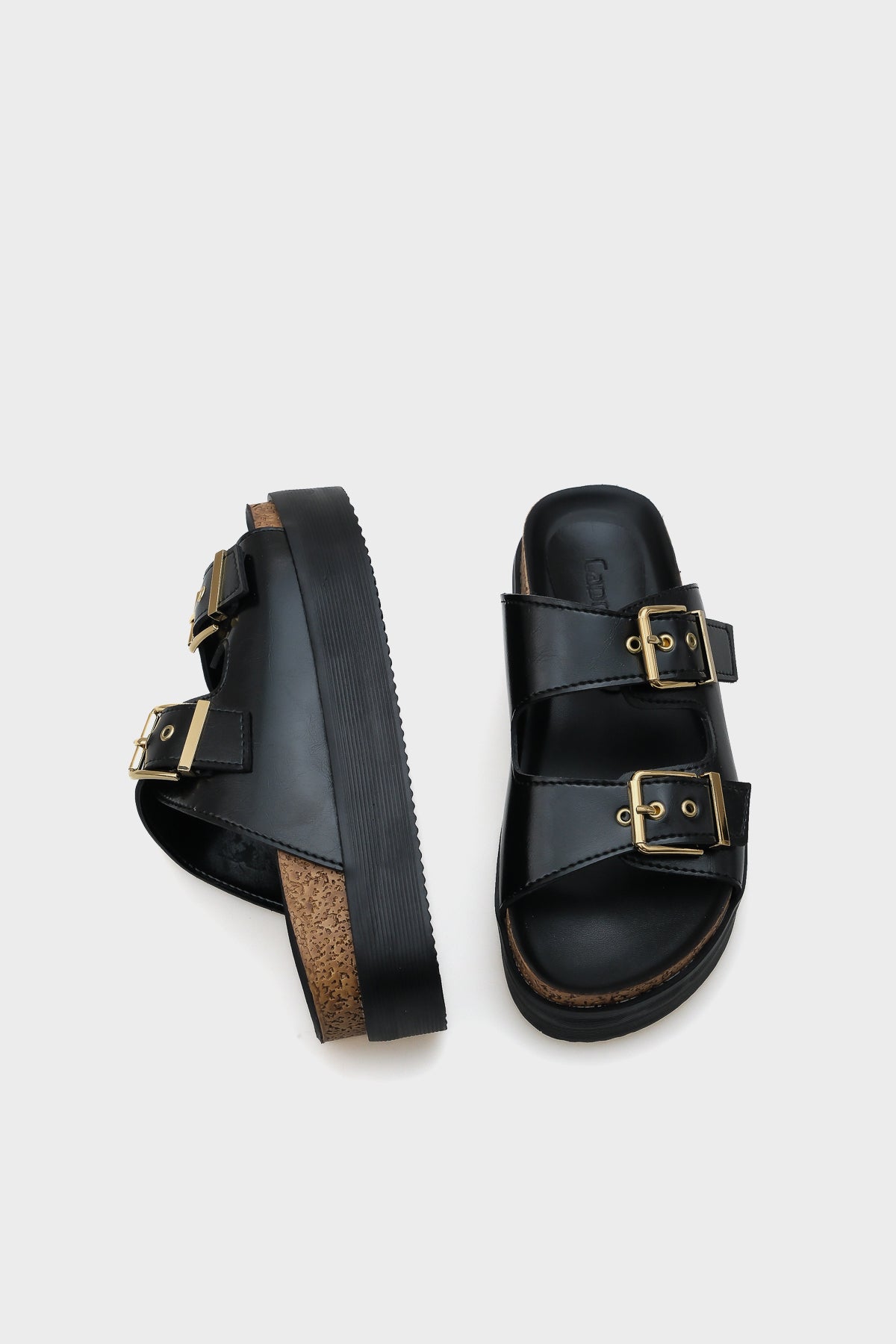 Margy Dolgu Topuklu Çift Tokalı Kadın Konfor Terlik