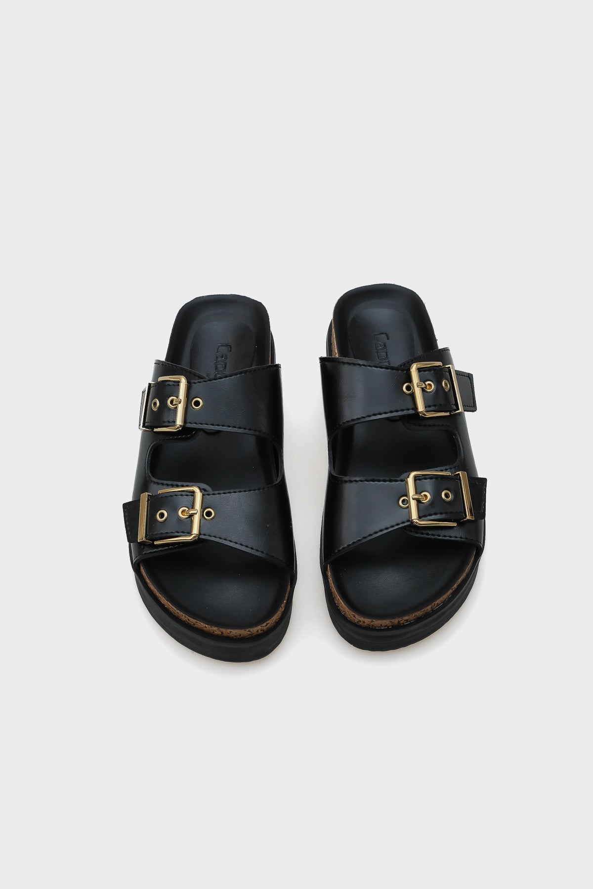 Margy Dolgu Topuklu Çift Tokalı Kadın Konfor Terlik