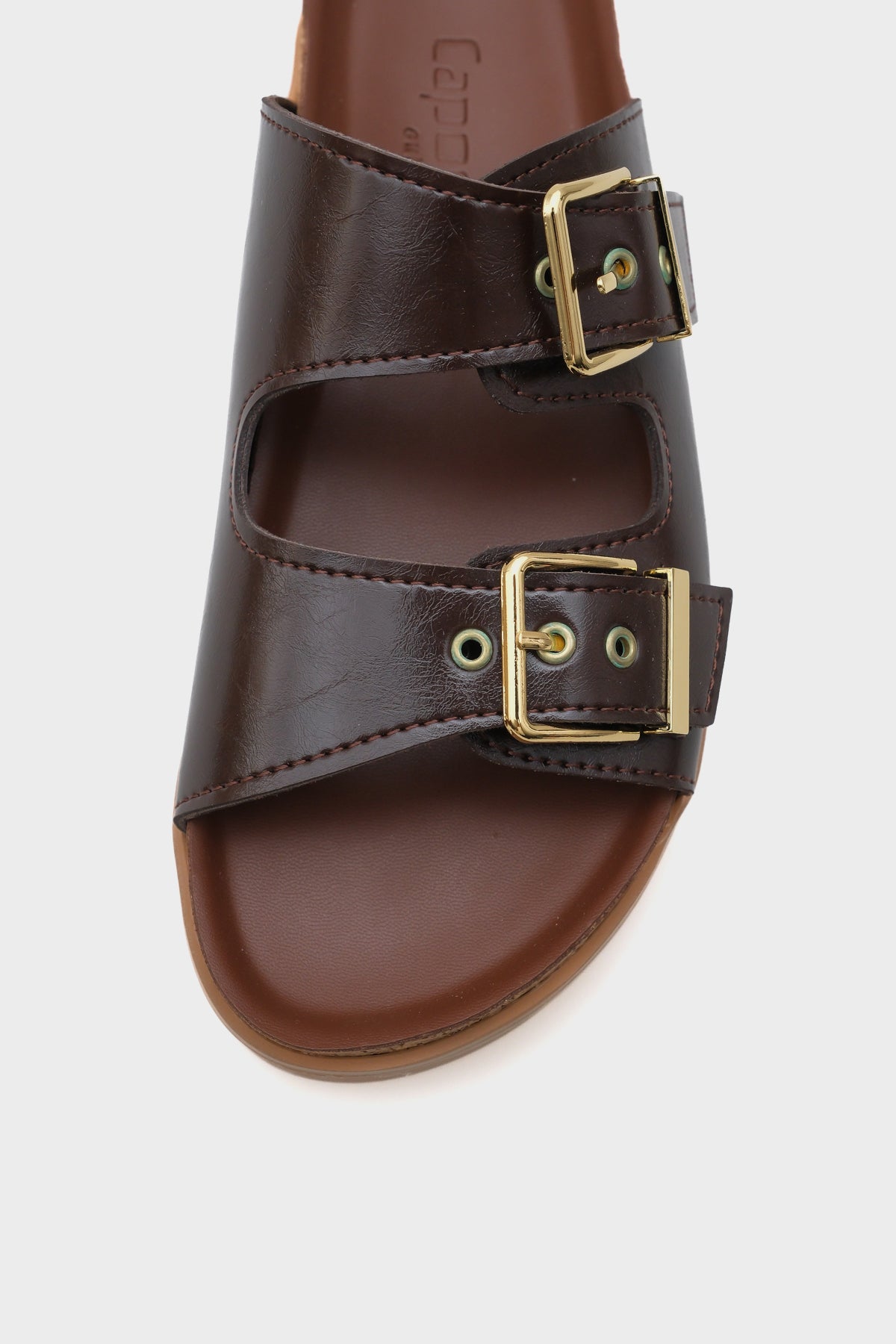 Margy Dolgu Topuklu Çift Tokalı Kadın Konfor Terlik