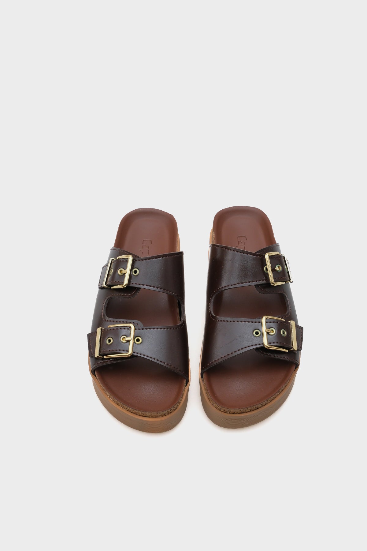 Margy Dolgu Topuklu Çift Tokalı Kadın Konfor Terlik