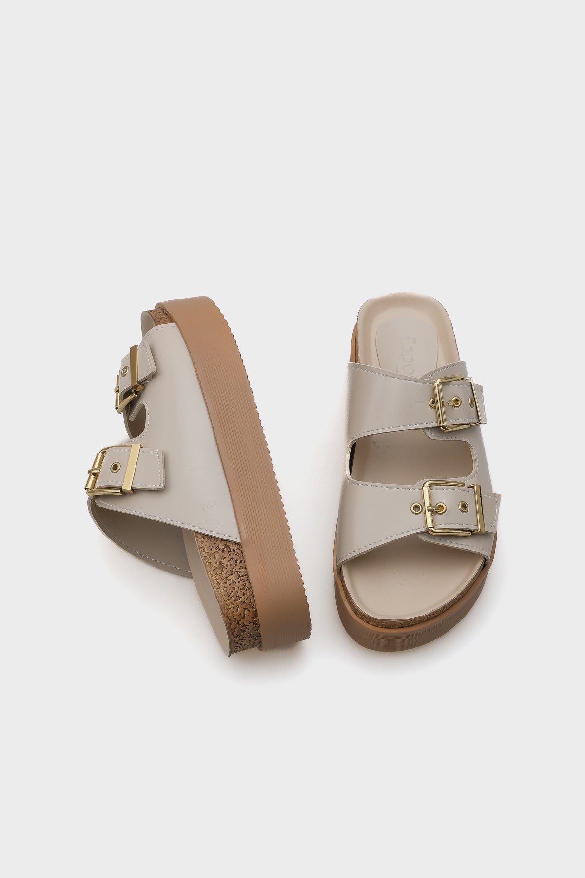 Margy Dolgu Topuklu Çift Tokalı Kadın Konfor Terlik