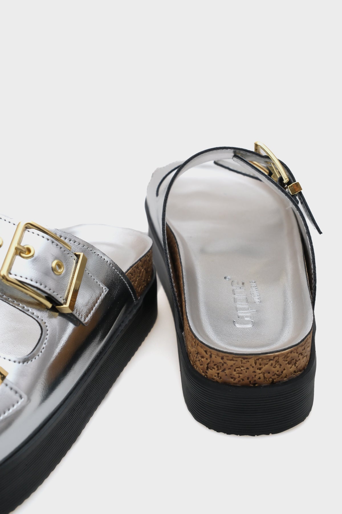 Margy Dolgu Topuklu Çift Tokalı Kadın Konfor Terlik