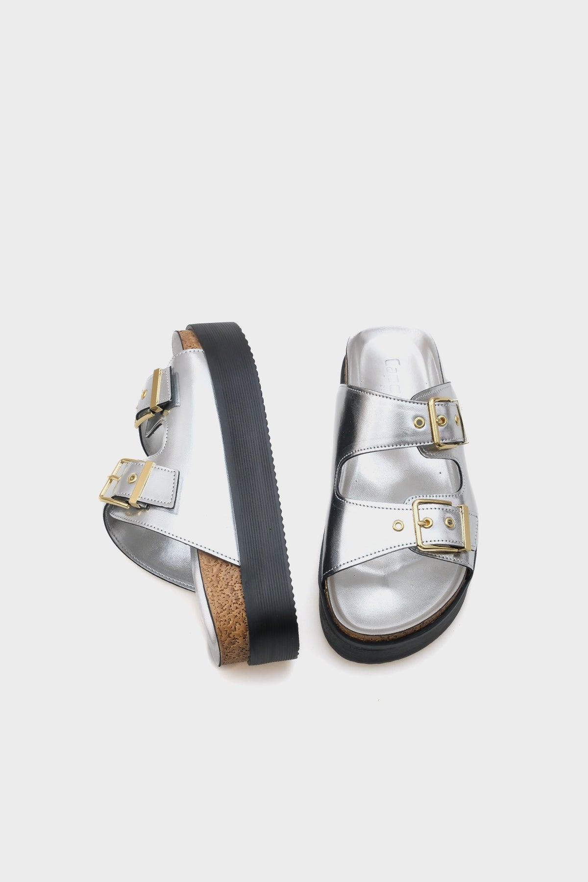 Margy Dolgu Topuklu Çift Tokalı Kadın Konfor Terlik