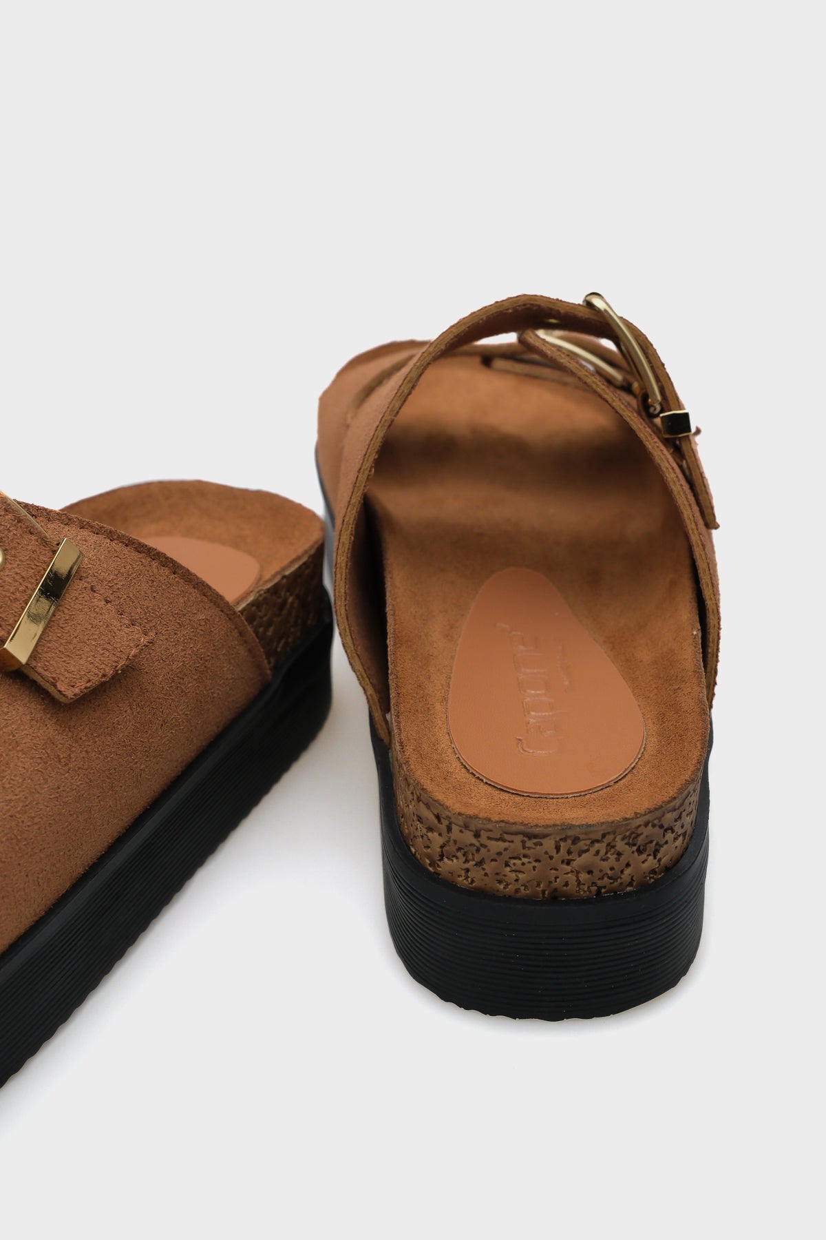 Margy Dolgu Topuklu Çift Tokalı Kadın Konfor Terlik