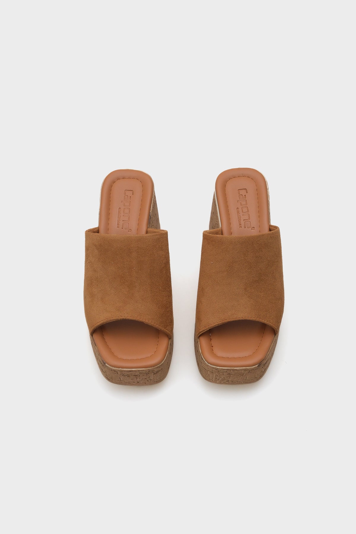 Maria Platform Tek Bantlı Süet Kadın Terlik