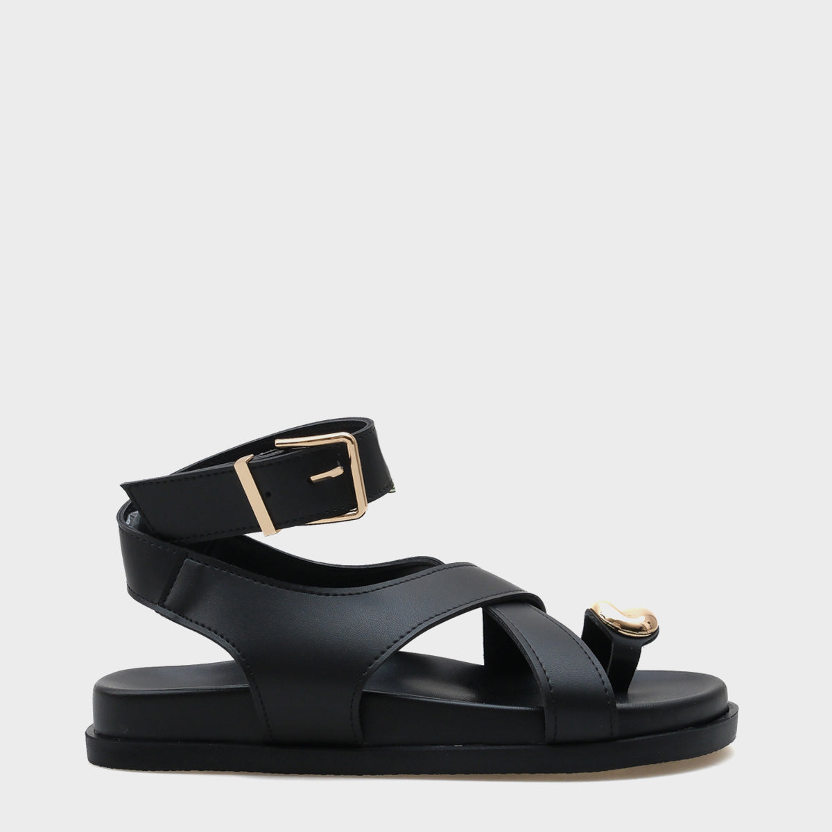 Maribel Parmak Arası Bilekten Bantlı Düz Topuk Kadın Sandalet