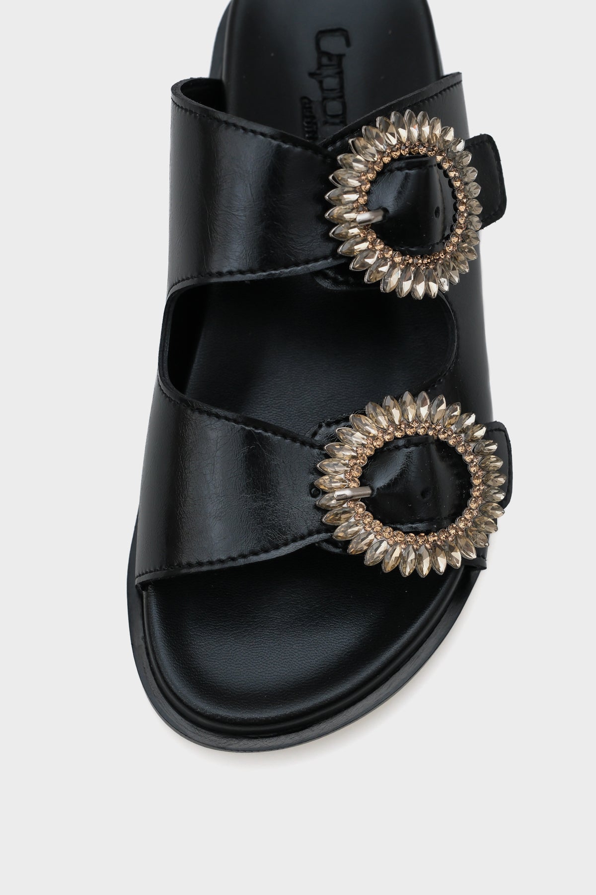 Marice Taşlı Tokalı Düz Topuklu Kadın Terlik