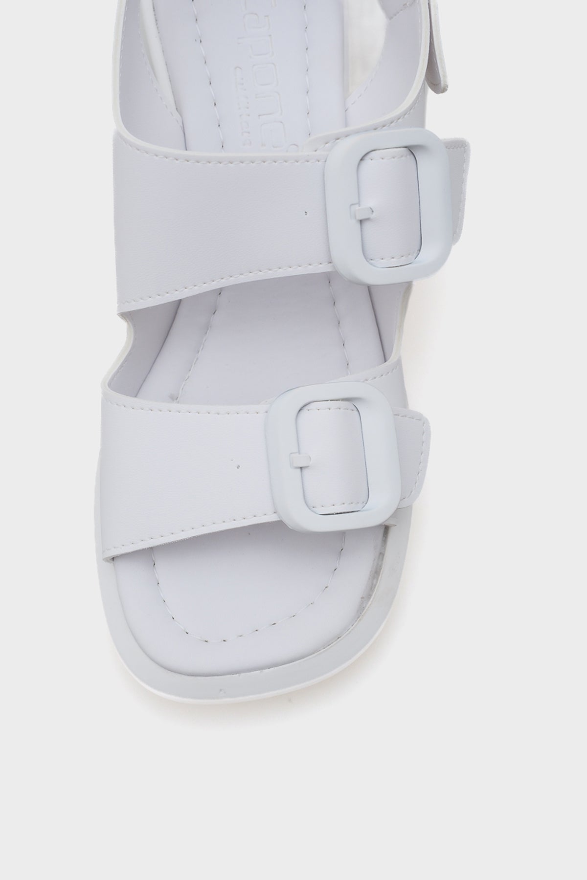 Dixie Orta Topuklu Çift Tokalı Kadın Sandalet