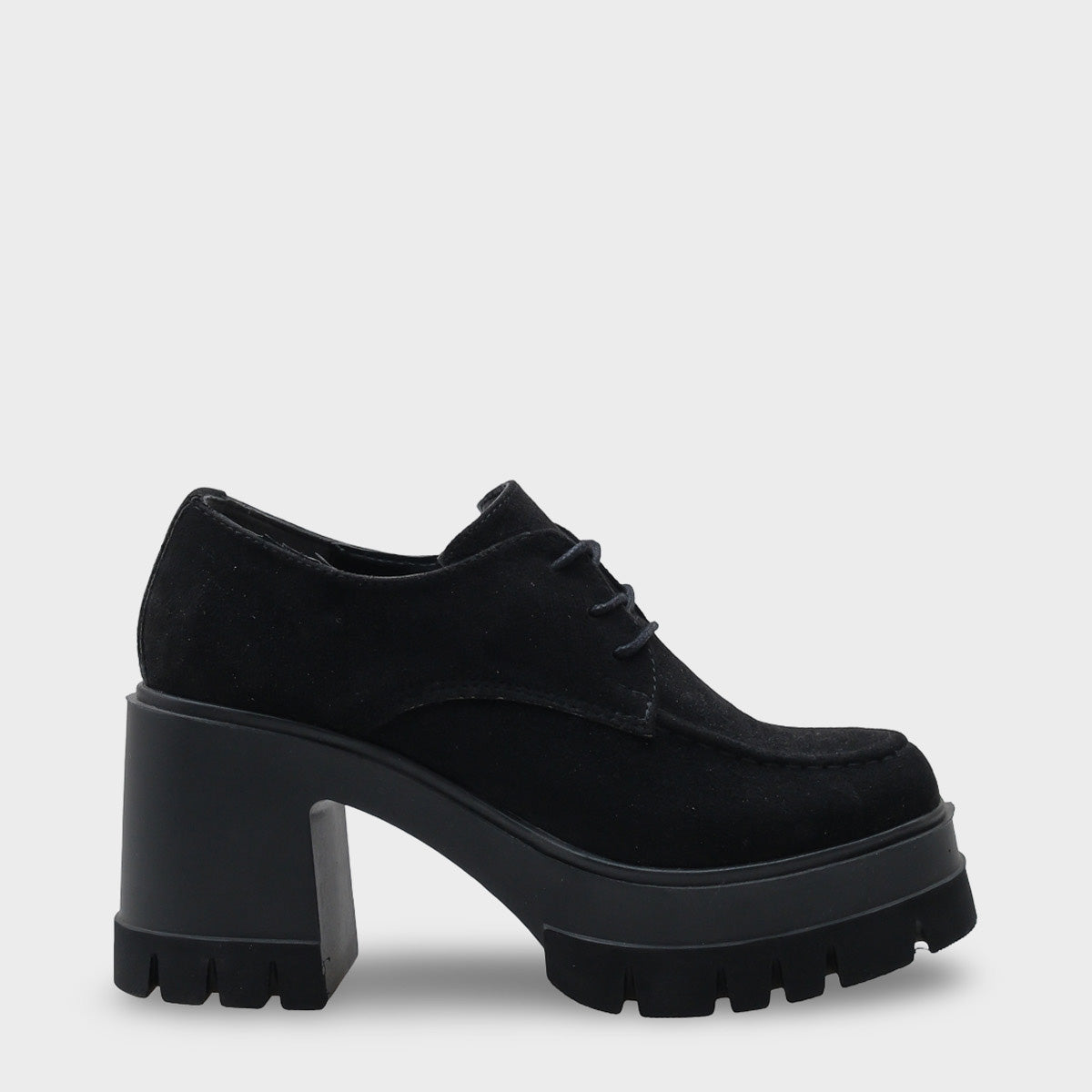 Perle 1007 Yuvarlak Burunlu Bağcıklı Orta Topuklu Kadın Loafer