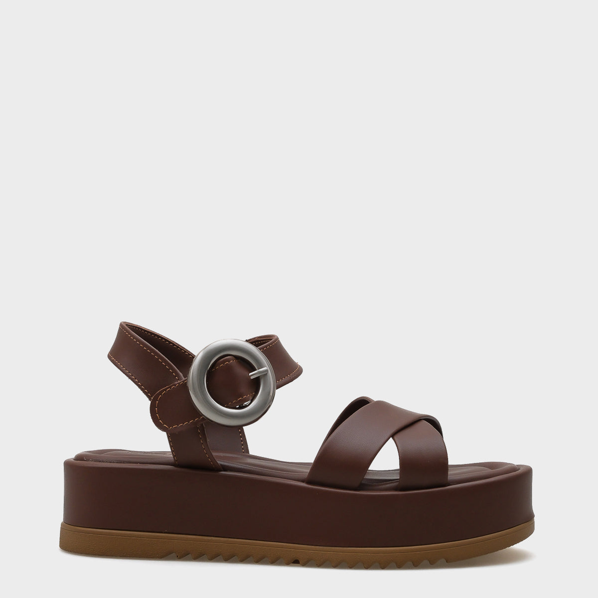 Dolly Çapraz Bantlı Konfor Tokalı Dolgu Topuklu Kadın Sandalet