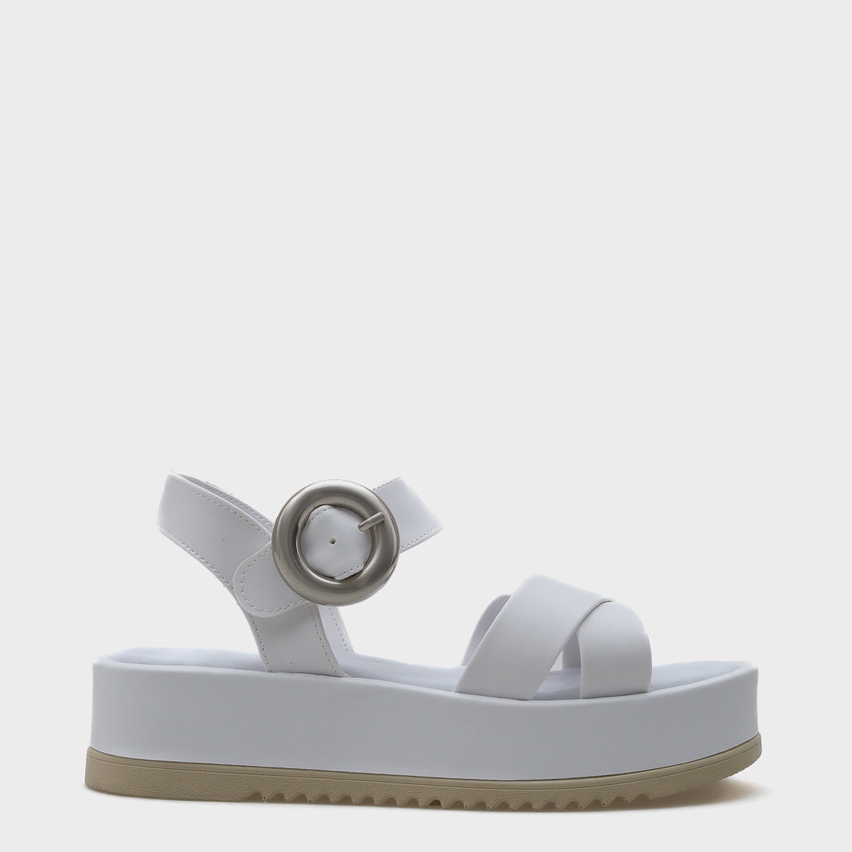 Dolly Çapraz Bantlı Konfor Tokalı Dolgu Topuklu Kadın Sandalet