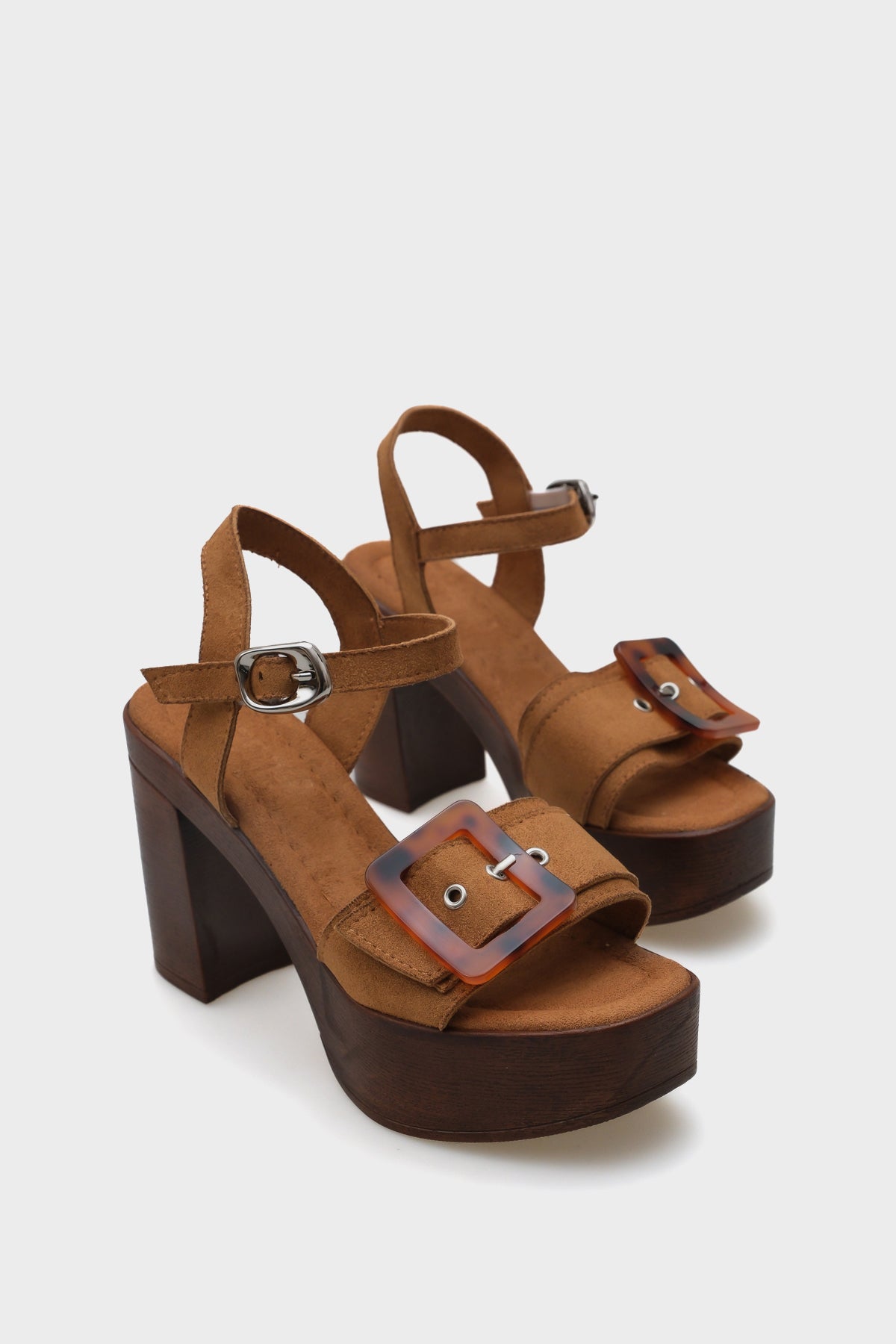 Marit Platform Leopar Tokalı Kadın Sandalet