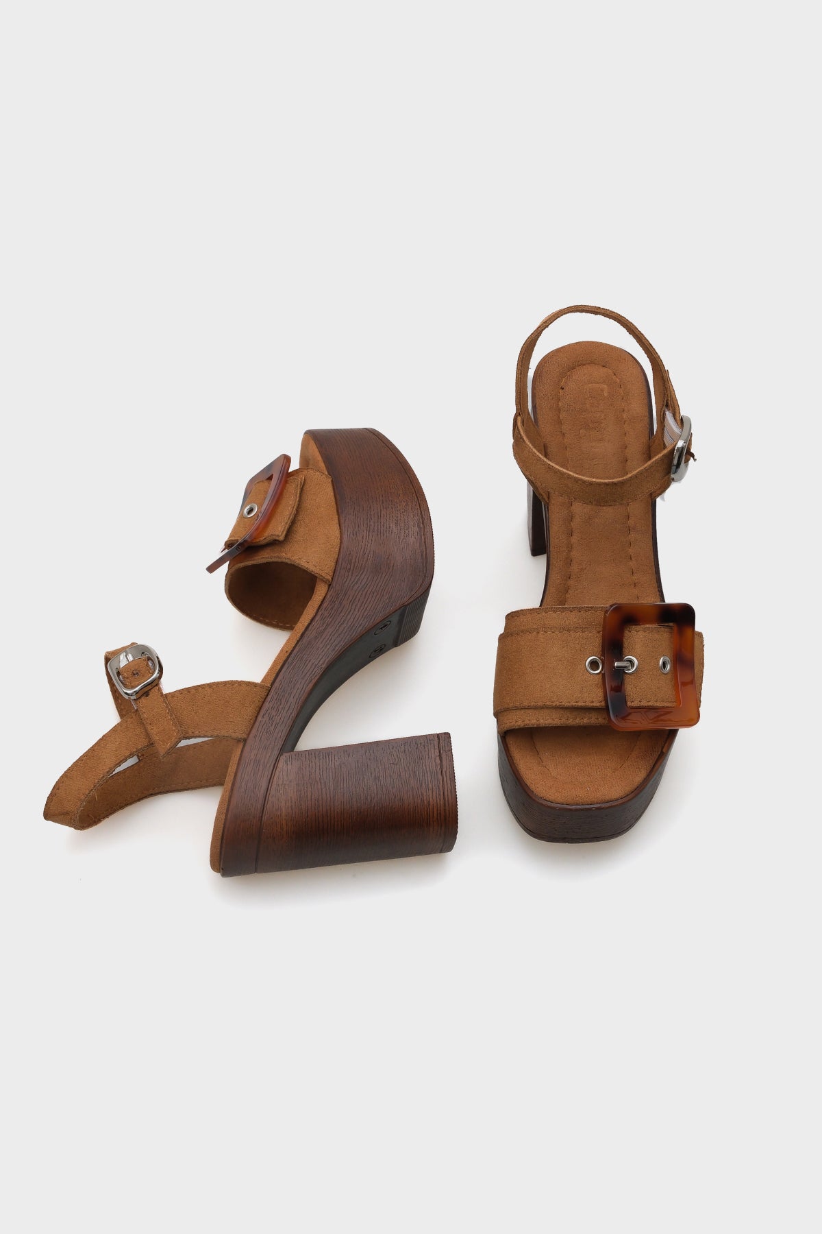 Marit Platform Leopar Tokalı Kadın Sandalet