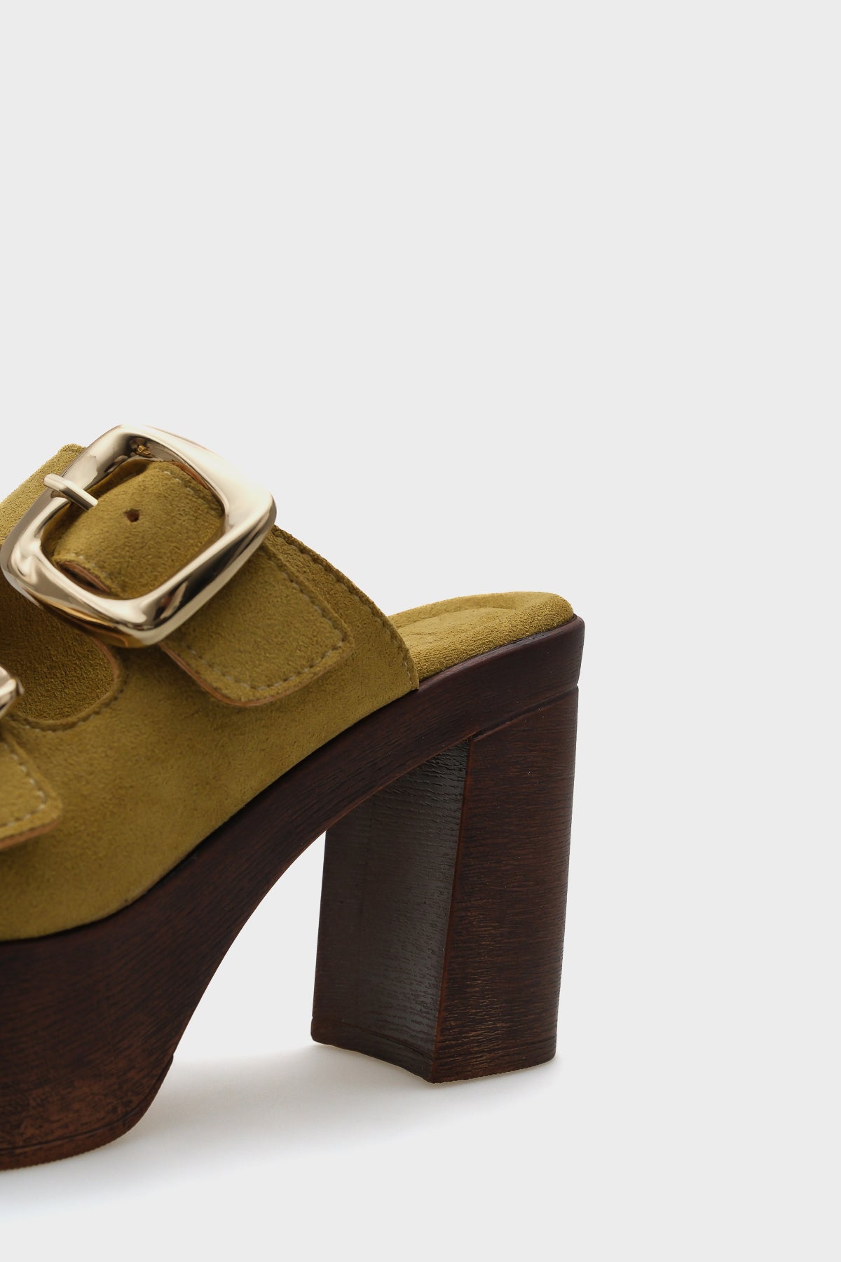 Marje Platform Süet Tek Bantlı Kadın Terlik