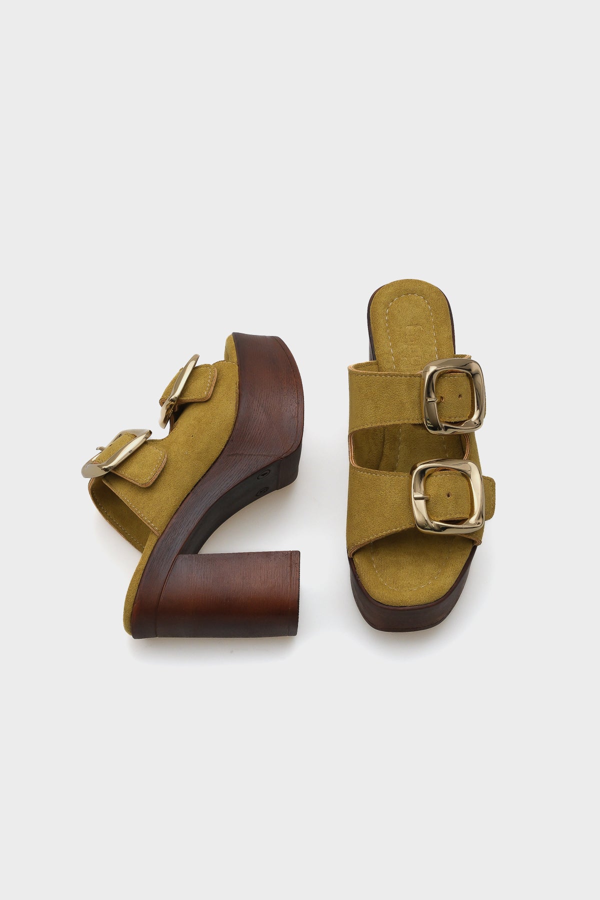 Marje Platform Süet Tek Bantlı Kadın Terlik