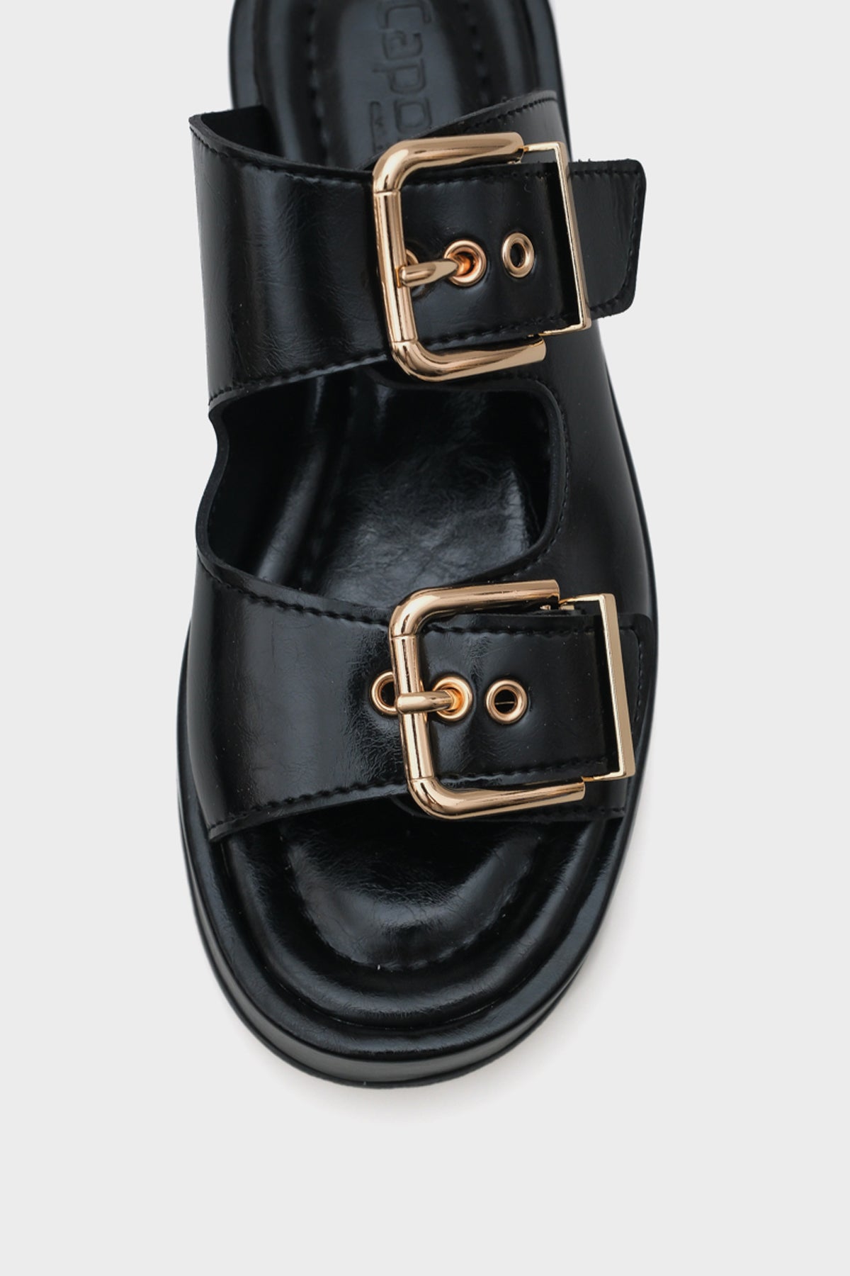 Marley Çift Tokalı Dolgu Topuklu Kadın Terlik