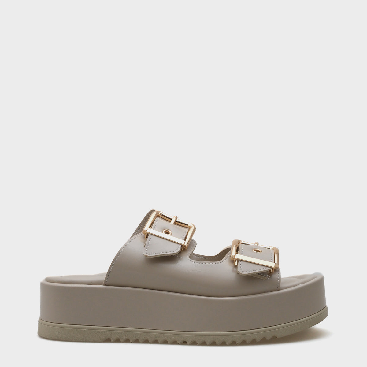 Marley Çift Tokalı Dolgu Topuklu Kadın Terlik