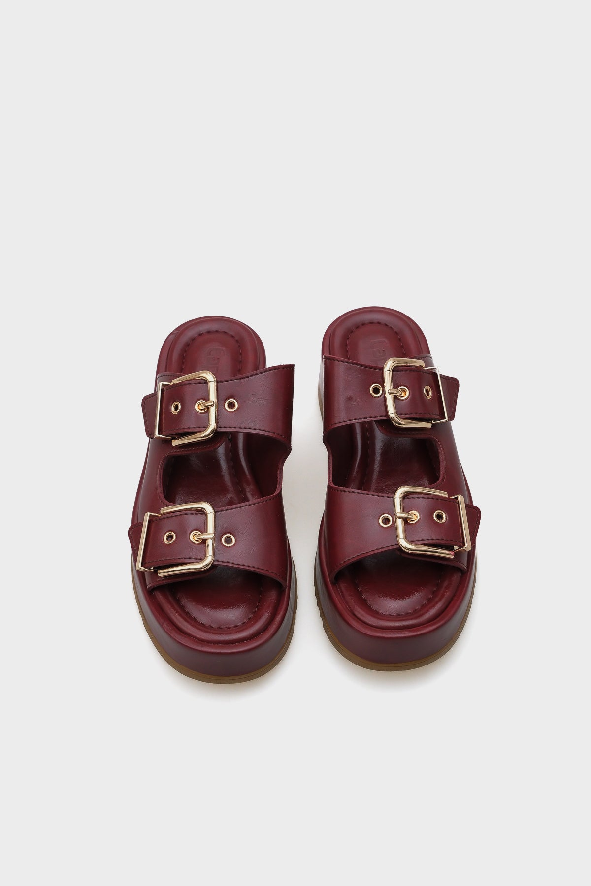 Marley Çift Tokalı Dolgu Topuklu Kadın Terlik