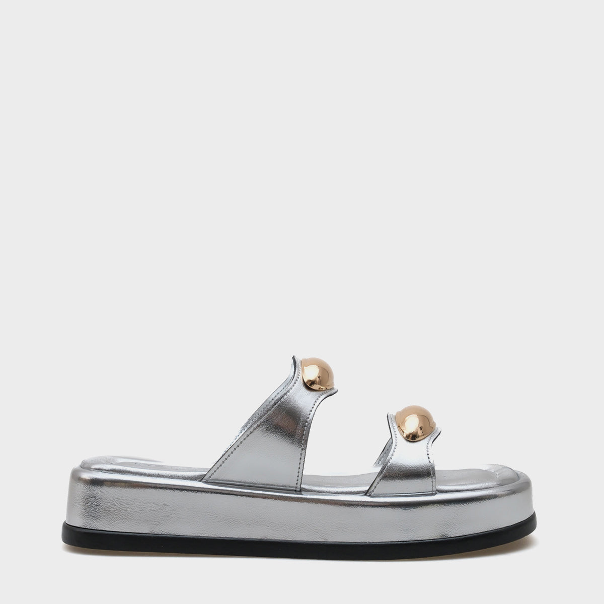 Marna Çift Metal Tokalı Dolgu Topuklu Kadın Terlik