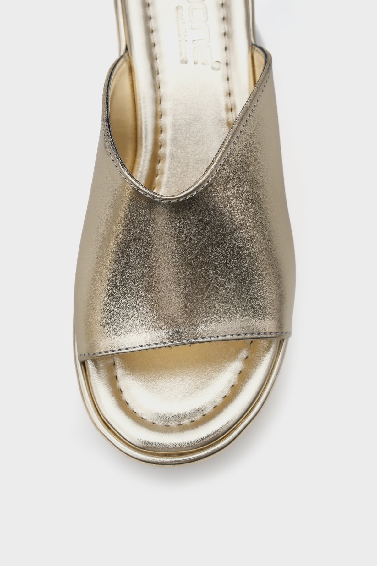 Marta Platform Metalik Tek Bantlı Kadın Terlik