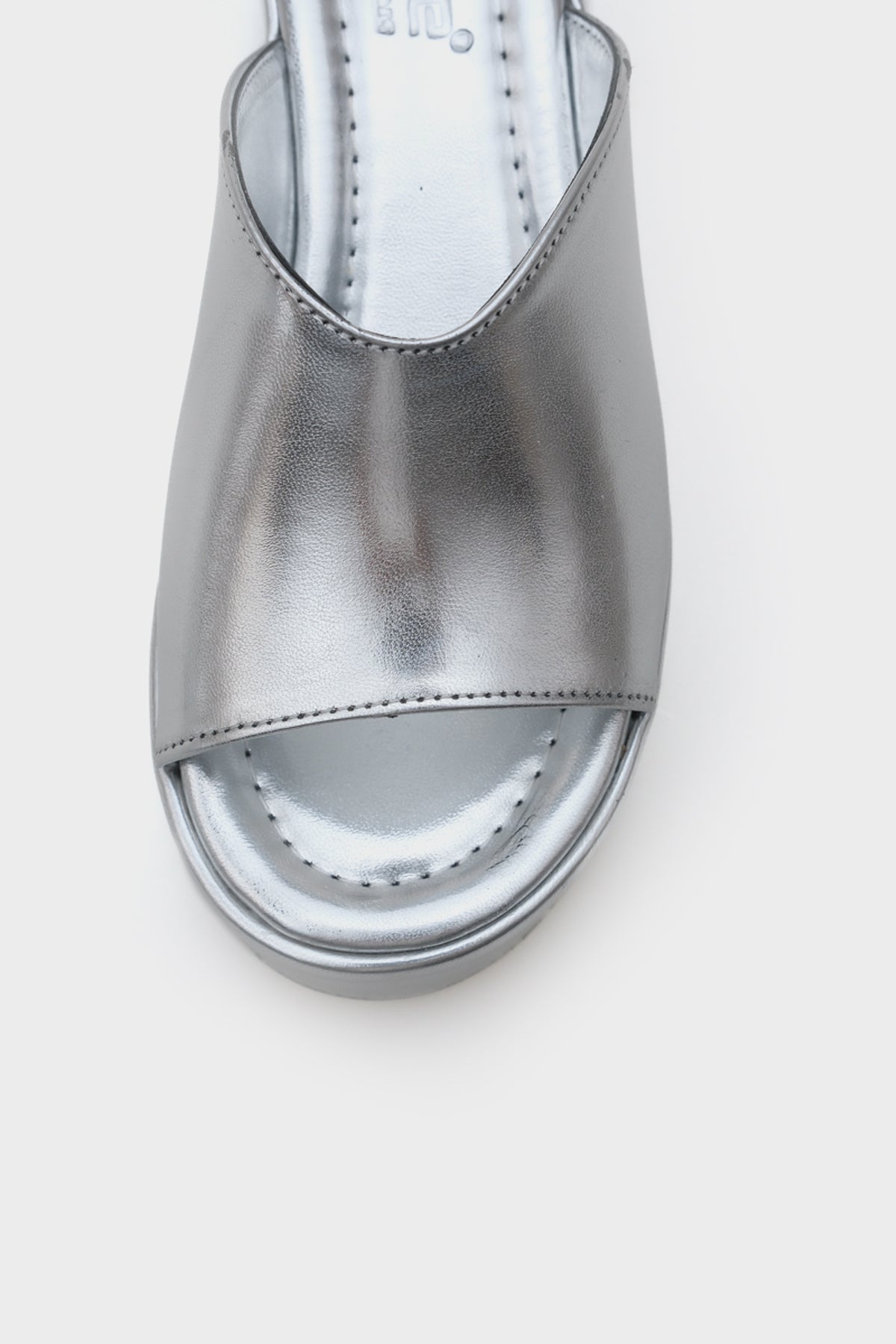 Marta Platform Metalik Tek Bantlı Kadın Terlik