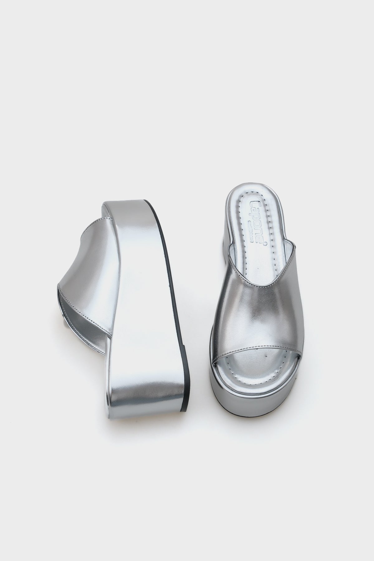 Marta Platform Metalik Tek Bantlı Kadın Terlik