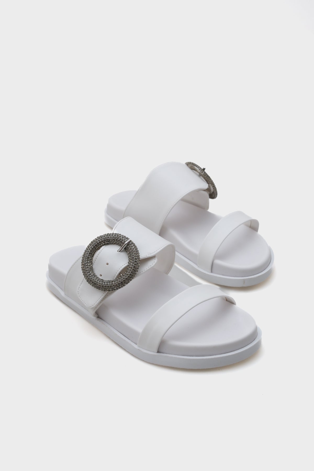 Mary Taşlı Tokalı Kadın Konfor Terlik