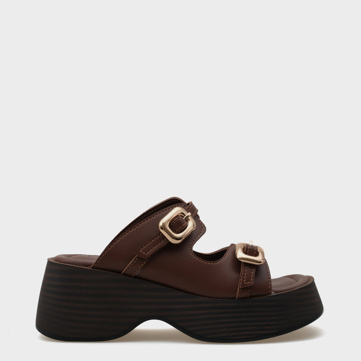 Masha Dolgu Topuklu Çift Tokalı Kadın Terlik