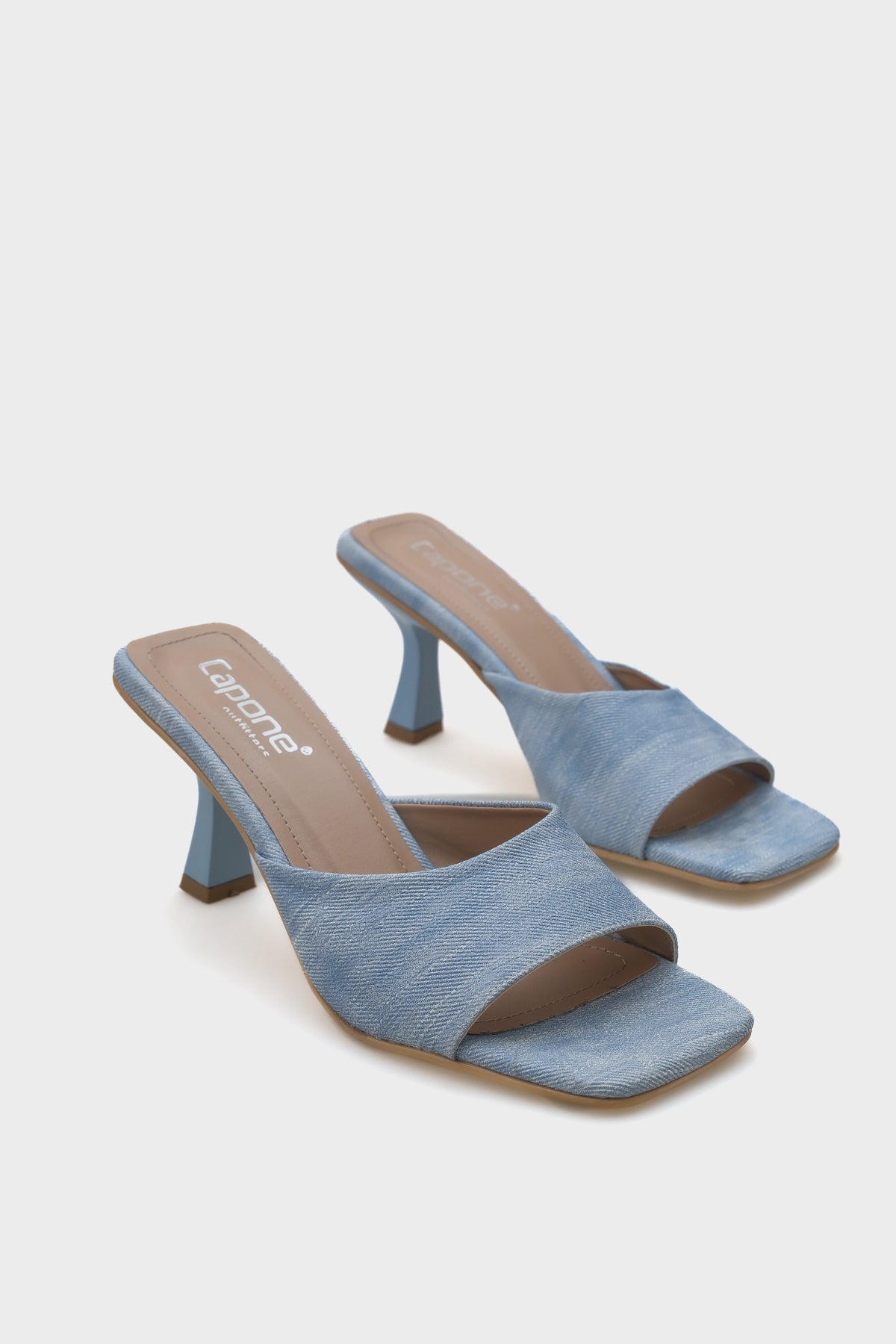 Maura Küt Burunlu Tek Bantlı Kum Saati Topuklu Kadın Terlik