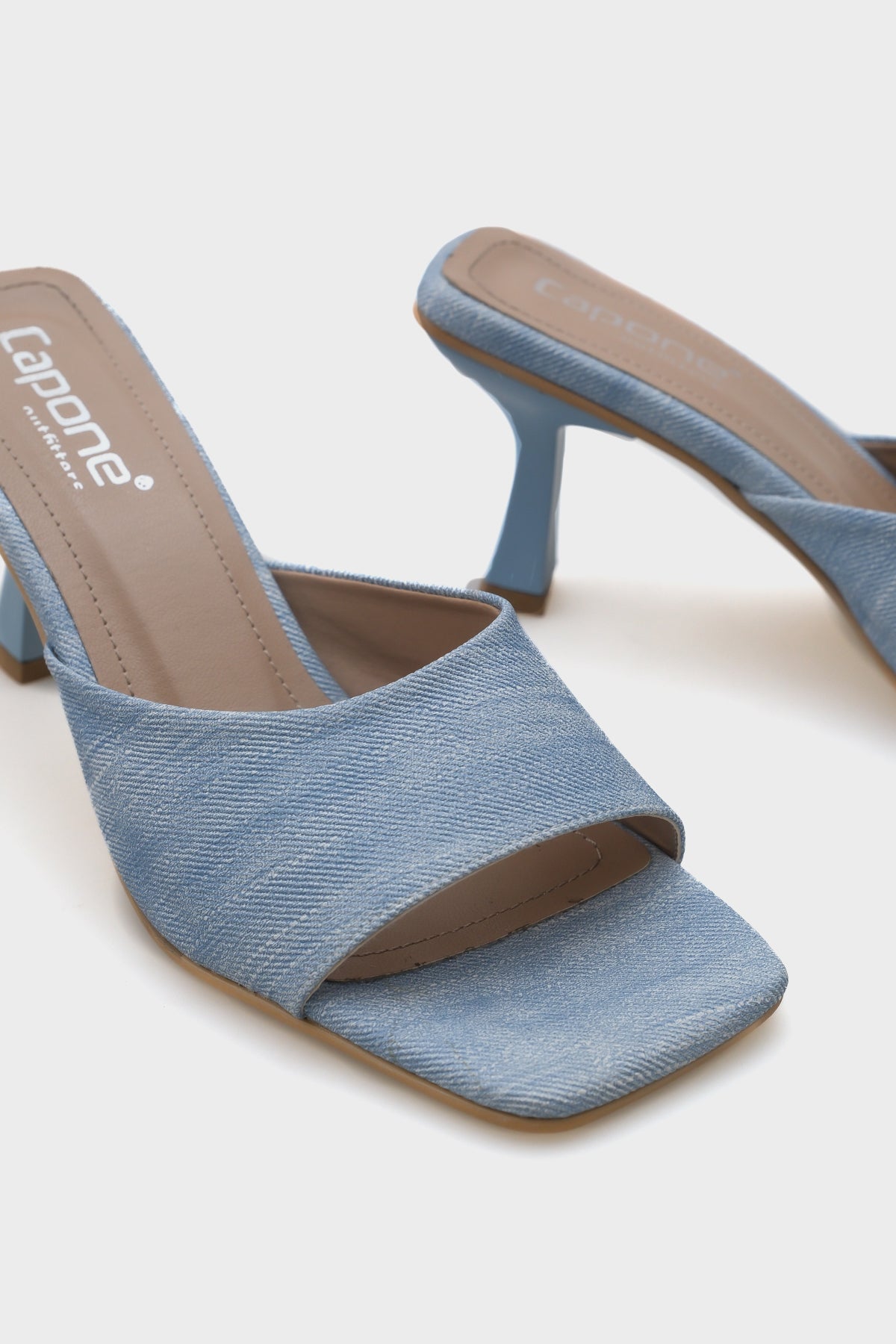 Maura Küt Burunlu Tek Bantlı Kum Saati Topuklu Kadın Terlik