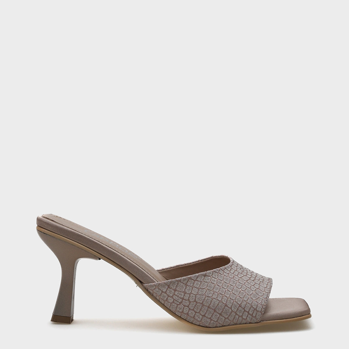 Maura Küt Burunlu Tek Bantlı Kum Saati Topuklu Kadın Terlik