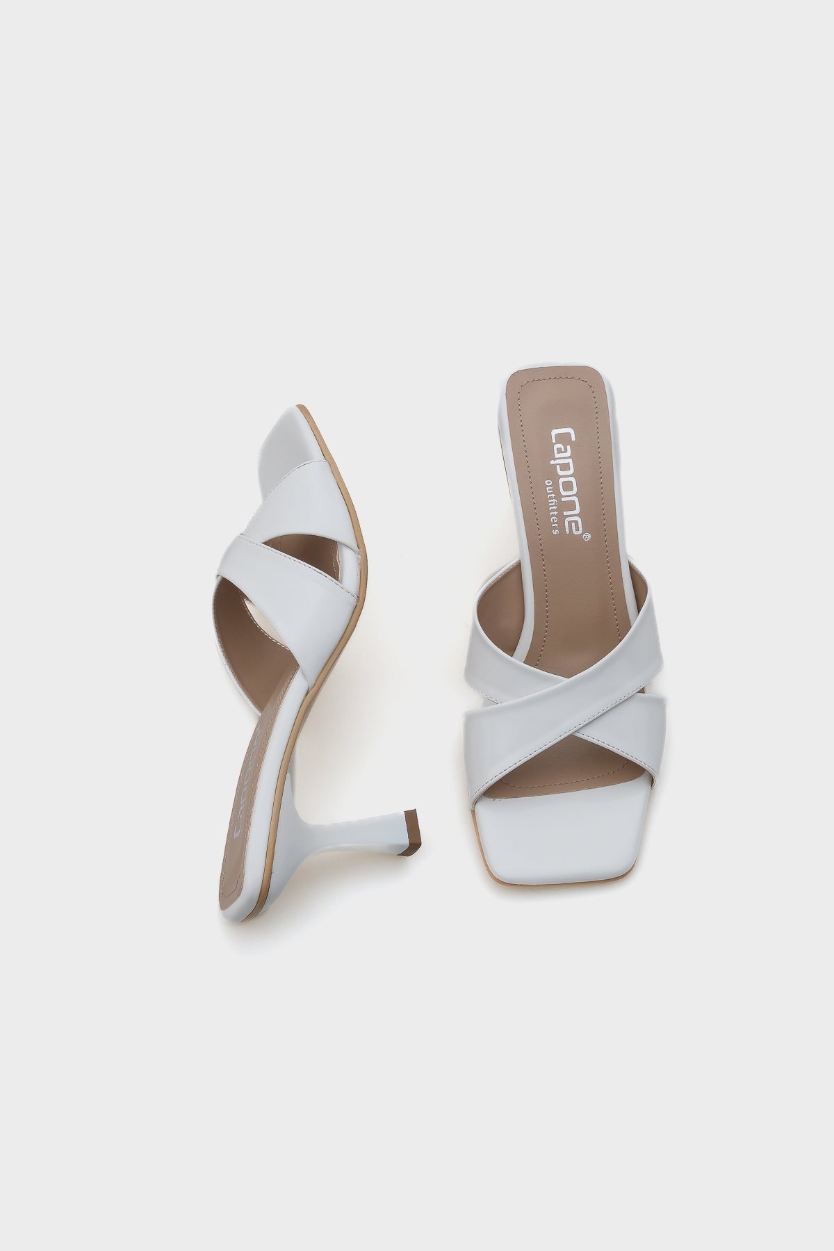 Mavis Küt Burunlu Rugan Çapraz Bantlı Orta Topuklu Kadın Terlik