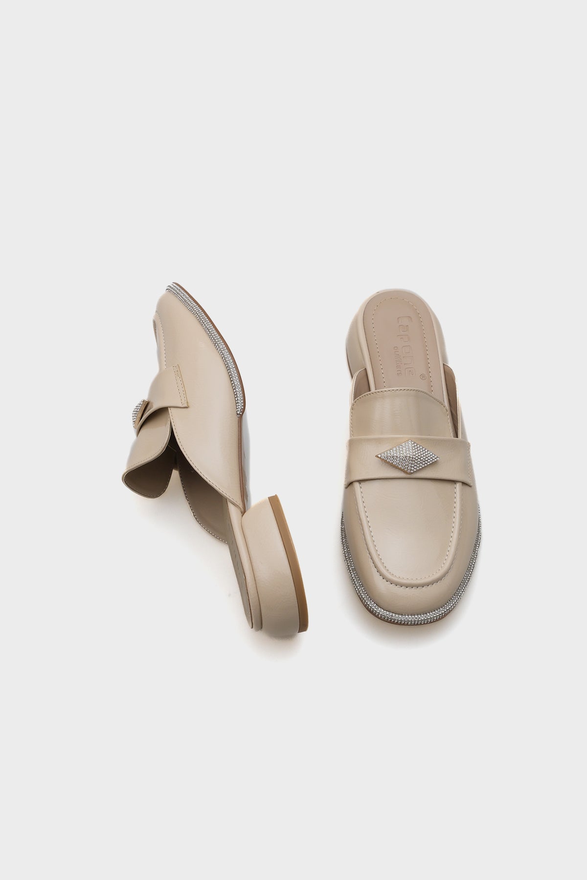 Maya Taşlı Burnu Kapalı Kadın Terlik