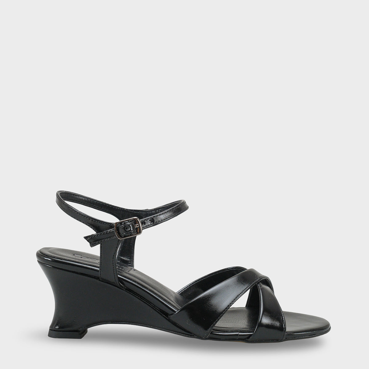 Jasmina Feta Dolgu Topuklu Çapraz Bantlı Bilekten Bağlı Şık Kadın Ayakkabı