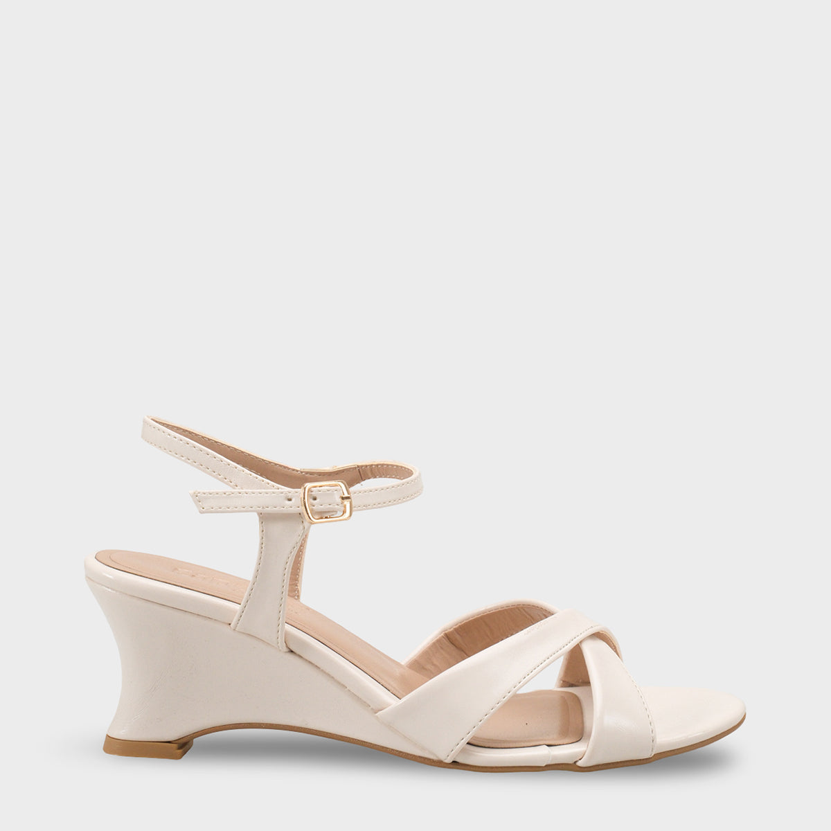 Jasmina Feta Dolgu Topuklu Çapraz Bantlı Bilekten Bağlı Şık Kadın Ayakkabı