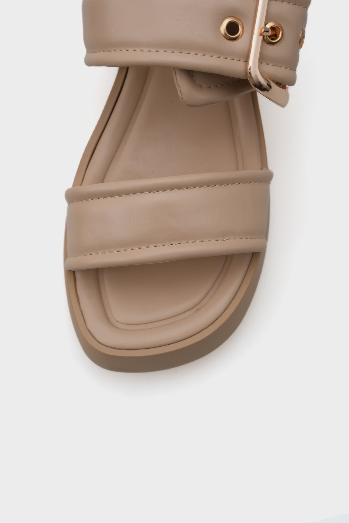 Merry Dolgu Topuklu Çift Bantlı Tokalı Kadın Konfor Terlik