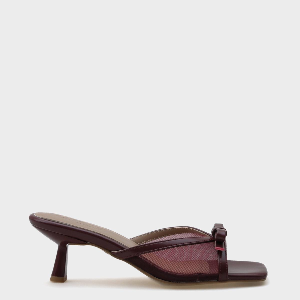 Midge Orta Topuklu Fileli Fiyonklu Kadın Terlik