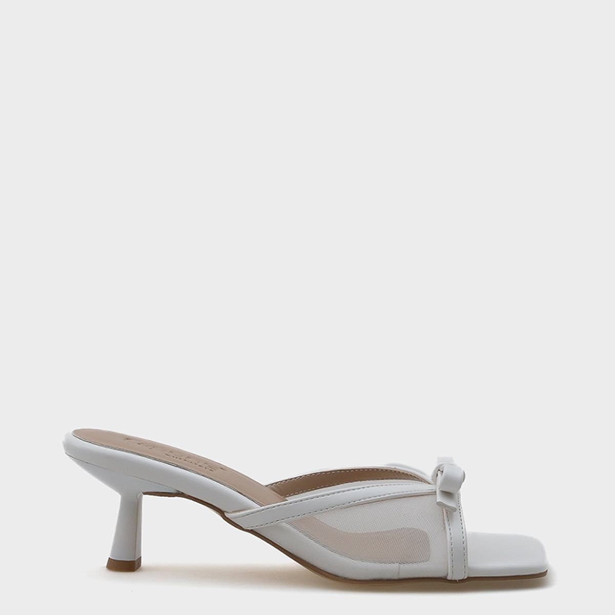 Midge Orta Topuklu Fileli Fiyonklu Kadın Terlik