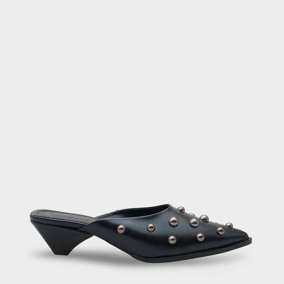 Meredith Sivri Burunlu Metal Aksesuarlı Burnu Kapalı Kadın Terlik