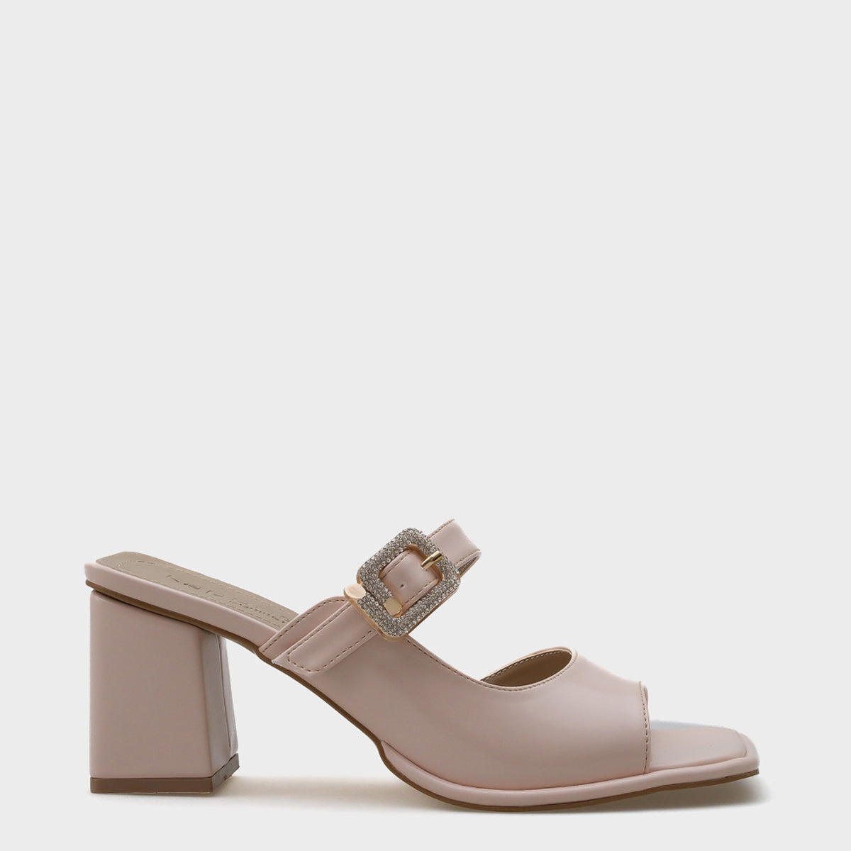 Monika Küt Burunlu Orta Topuklu Taşlı Tokalı Kadın Terlik