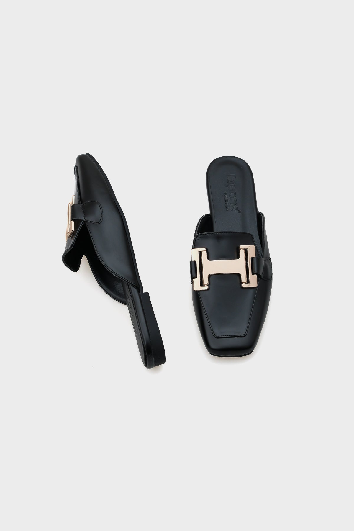 Nana  Küt Burunlu Metal Aksesuarlı Kadın Terlik