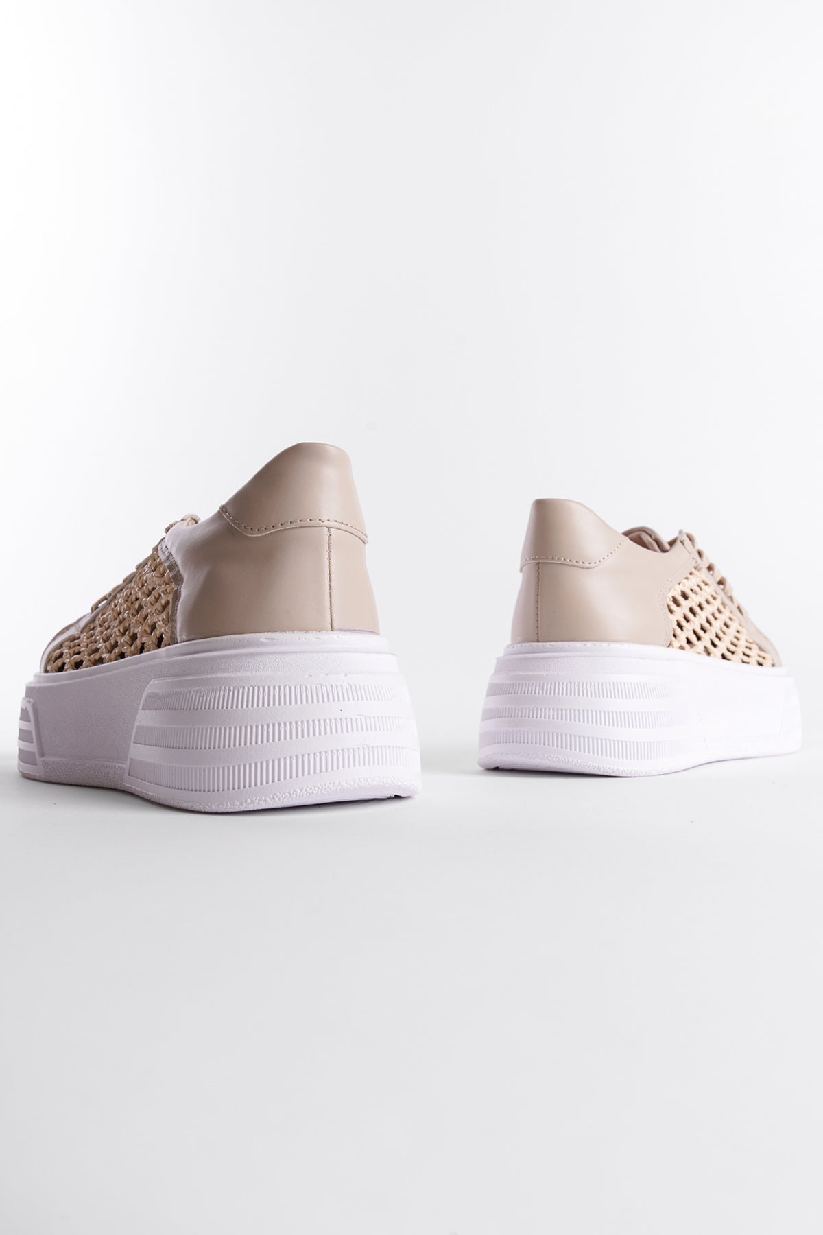 Fileli Hasır Kadın Sneaker Spor Ayakkabı