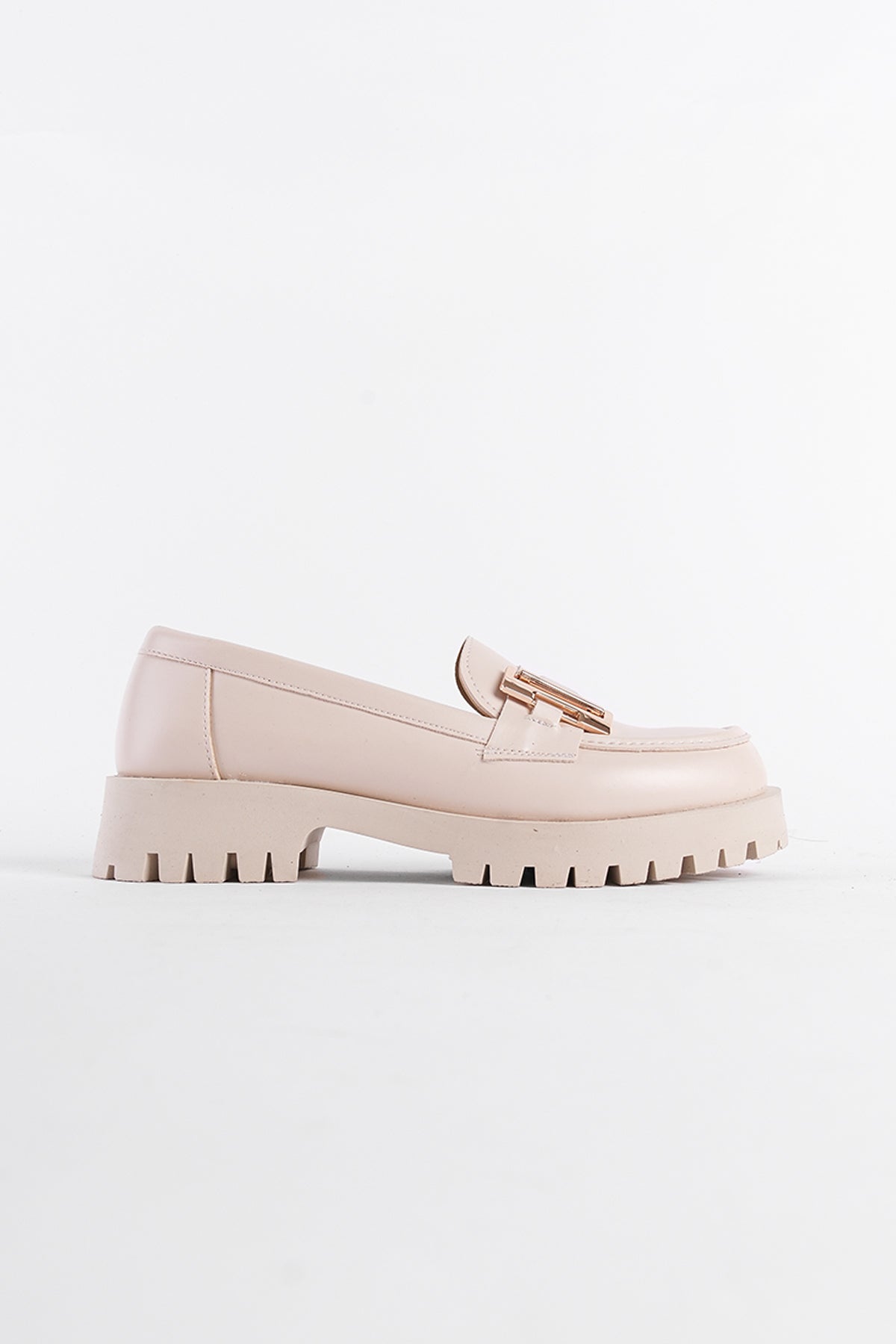 Trak Tabanlı Metal H Tokalı Kadın Loafer