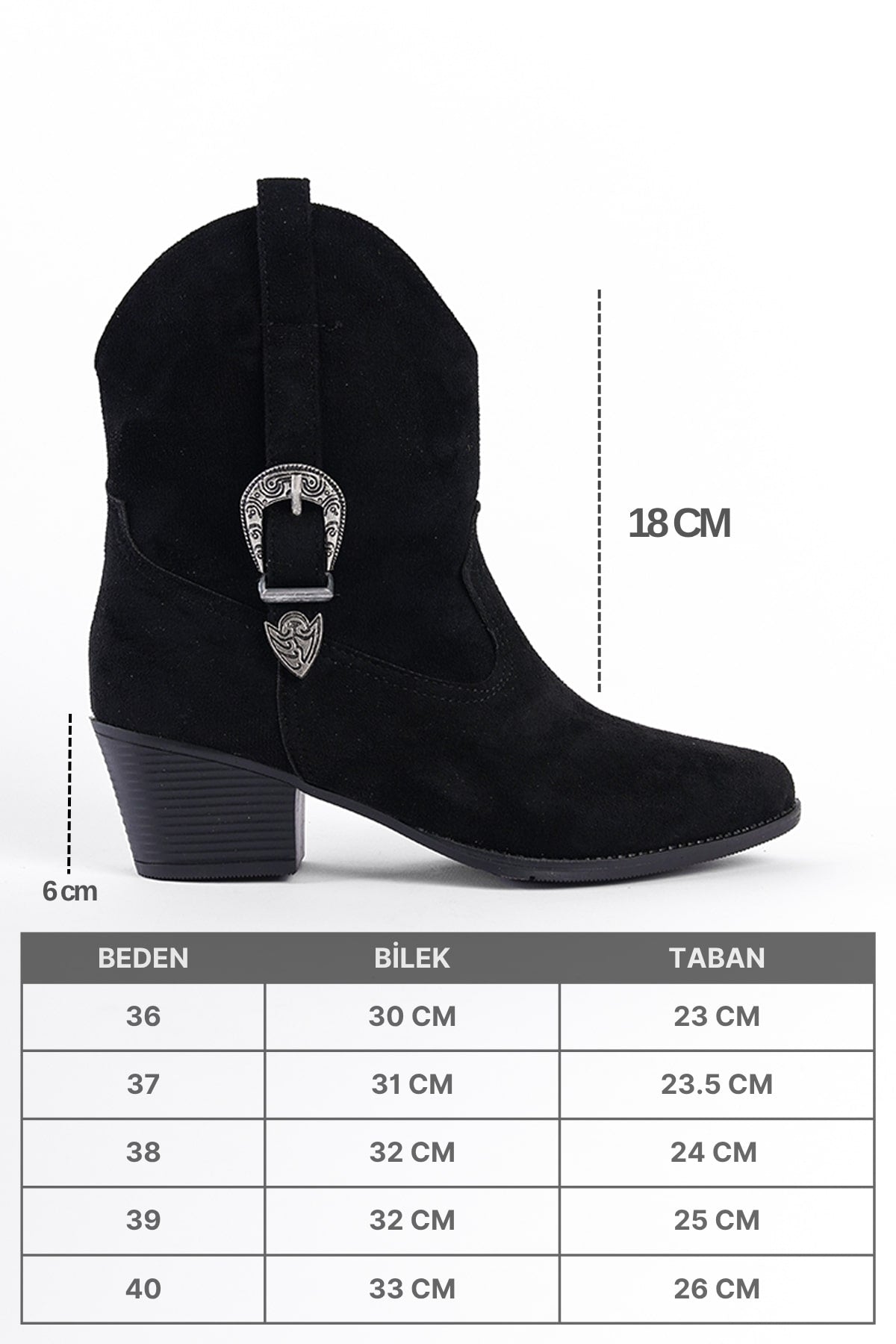 Zane Süet Çekmeli Kadın Kovboy Bot