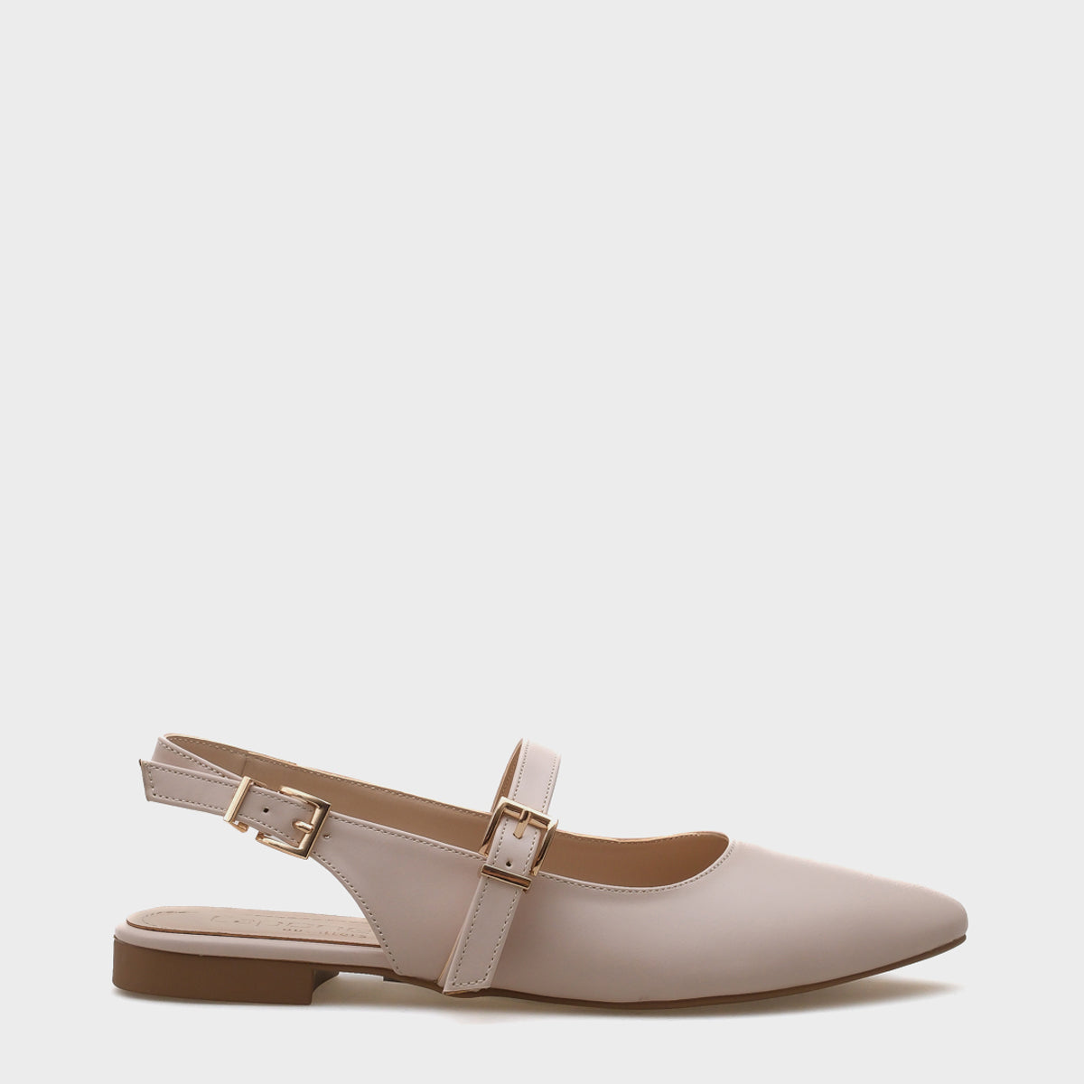 Anna Arkası Açık Bantlı Toka Detaylı Sivri Burunlu  Kadın Babet