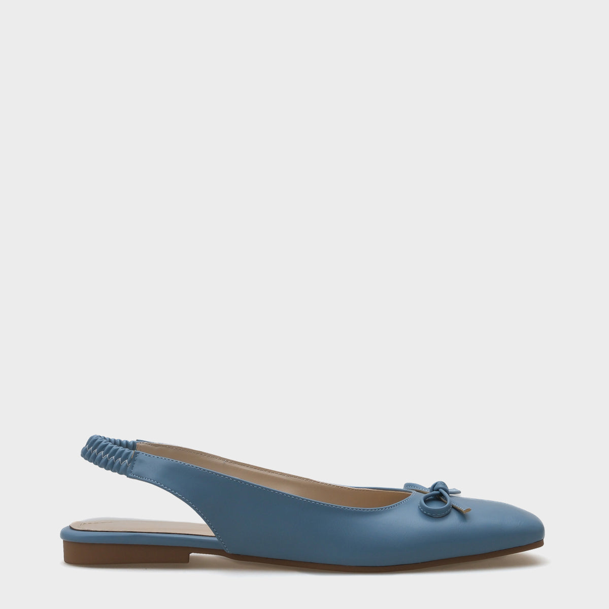 Arden Arkası Açık Küt Burunlu Fiyonk Detaylı Arkası Lastikli Kadın Babet