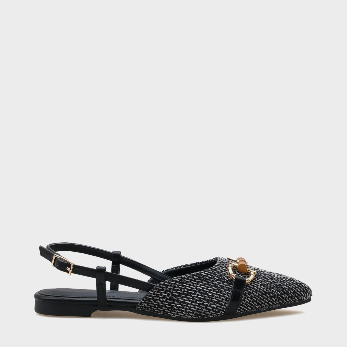 Aria Hasır Ahşap Tokalı Kadın Babet