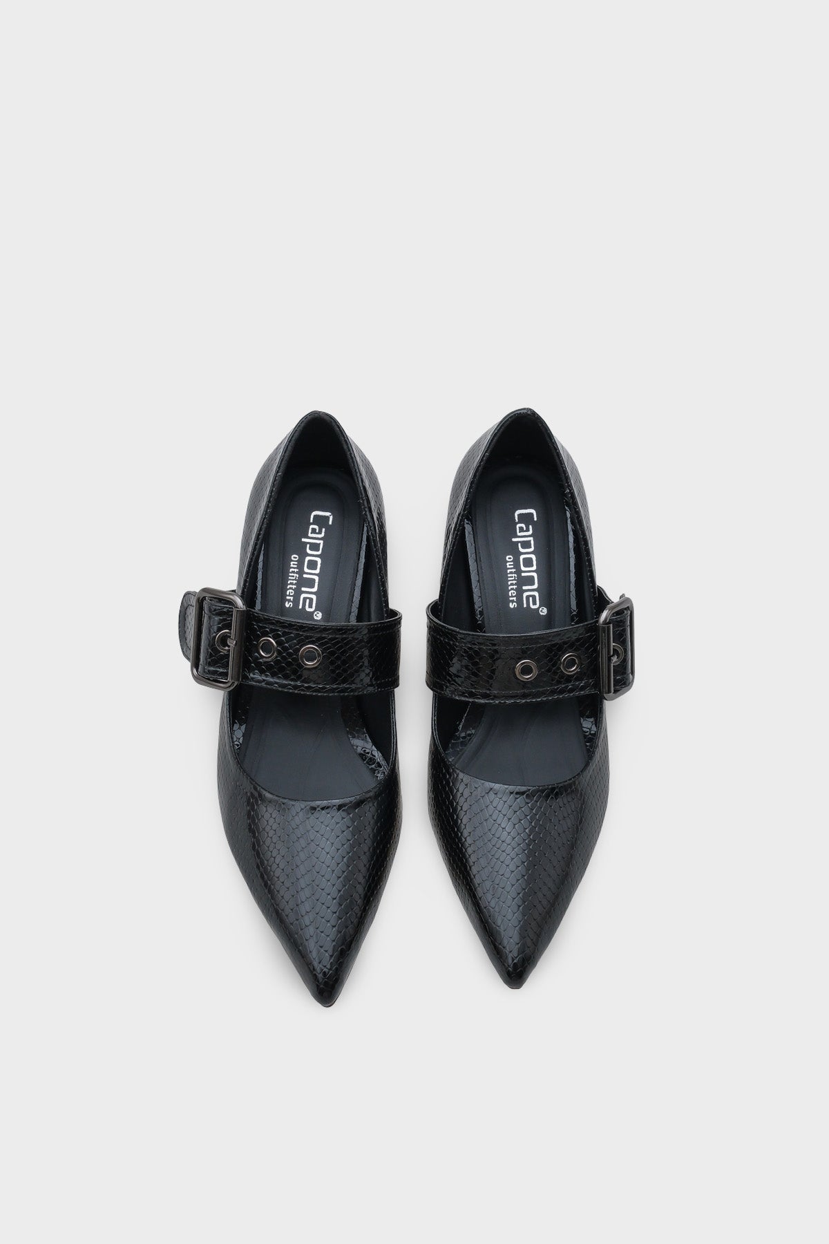 Catherin Sivri Burunlu Kalın Orta Topuklu Bantlı Kadın Ayakkabı